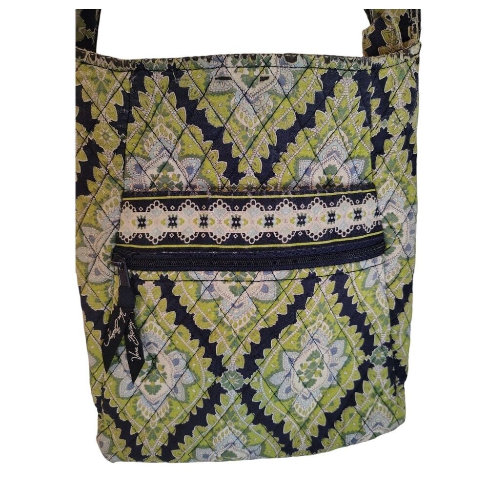 Vera Bradley Haymarket Paisley Medium Crossbody Tote Bag Triple Zip